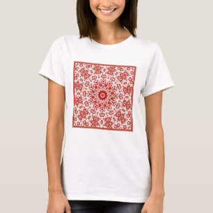 Camiseta rojo y blanco, bandana étnica