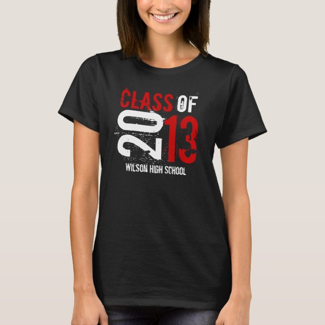 Camiseta Rojo y blanco - clase mayor de 2013 (Anverso)