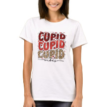 Rojo y Leopardo Imprimir Cupido Vibes T-Shirt