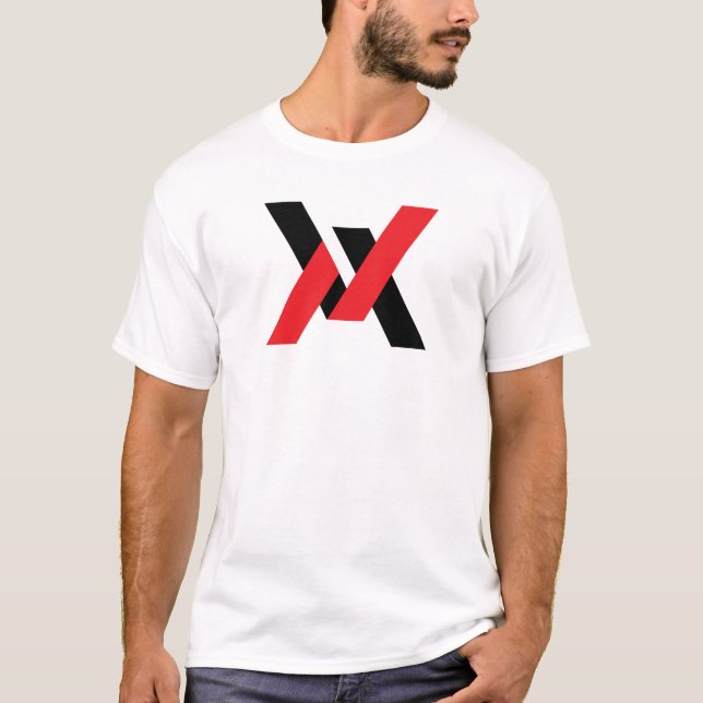 Camiseta Rojo y Negro Clásico Minimal Letra VA (Anverso)
