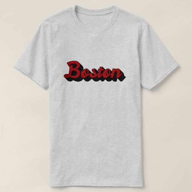 Camiseta Rojo y negro de Boston (Diseño del anverso)
