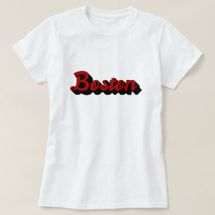 Camiseta Rojo y negro de Boston