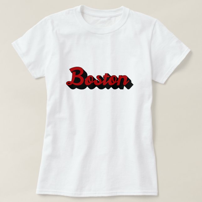 Camiseta Rojo y negro de Boston (Diseño del anverso)