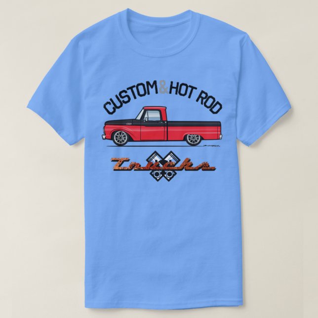 Camiseta Rojo y negro personalizado (Diseño del anverso)