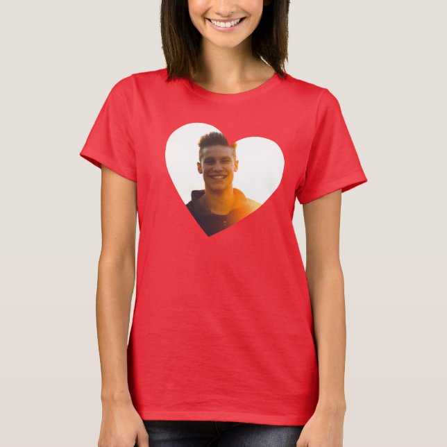 CAMISETA ROJO Y ROJO | SER MIS VALENTINAS | FOTO PERSONALIZ (Anverso)