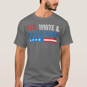 Camiseta Rojos Blancos y Arándanos Patriota Bandera de EE.