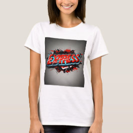 Camiseta Rojos expresivos: Word 'Express' Design