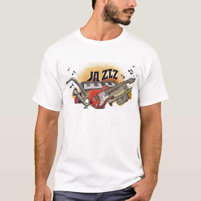 Camiseta RokcloneDesigns 2024 Art Intelligence Jazz Series (Anverso)