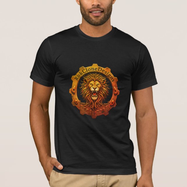 Camiseta RokCloneDesigns con el poder de Jah Rojo Amarillo  (Anverso)