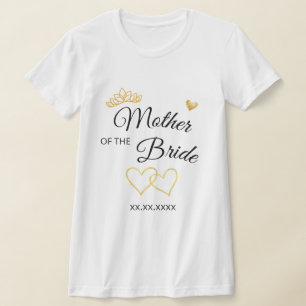 Camiseta Rol de la fiesta de bodas y diseño elegante de fec