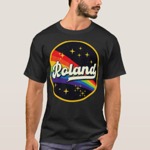 Camiseta Roland Rainbow en un estilo de vintage espacial