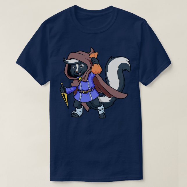 Camiseta Roleplay Carácter Thief Rogue Skunk (Diseño del anverso)