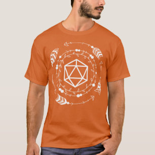 Camiseta Roleplay de fichas de plumas y flechas para boho D