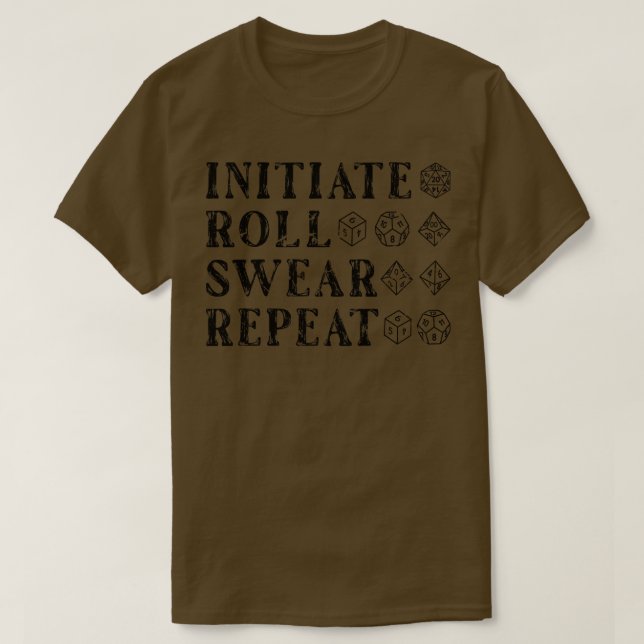 Camiseta Roleplay DM de tableta de dados D20 (Diseño del anverso)