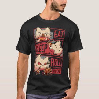 Camiseta Roleplayer Rutina - Rollo de dados de Kitten