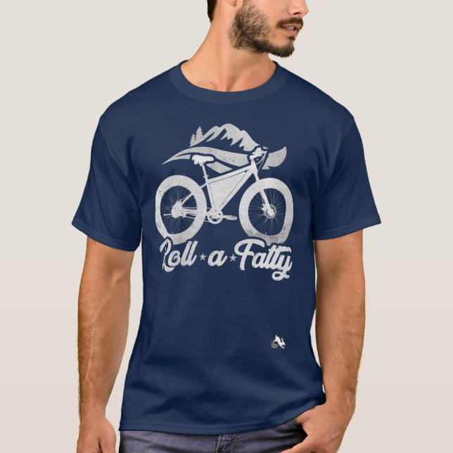 Camiseta Roll a una motocicleta con patatas grasas Premium (Anverso)