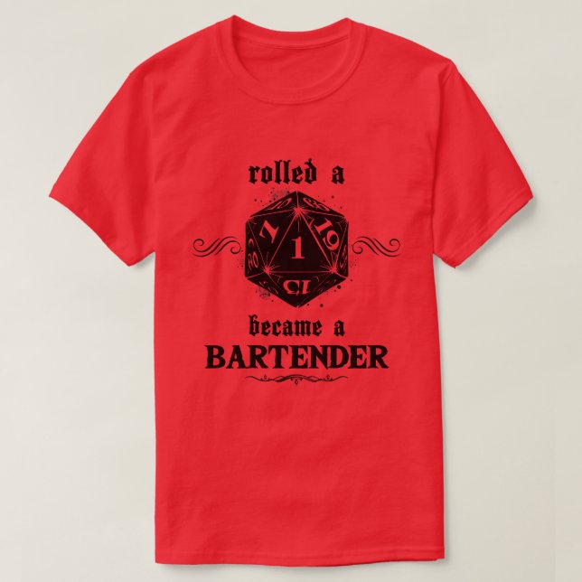 Camiseta Roll Bartender desafortunado (Diseño del anverso)