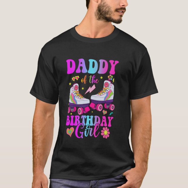 Camiseta Roll Daddy of the Birthday chica Roller Skate (Anverso)