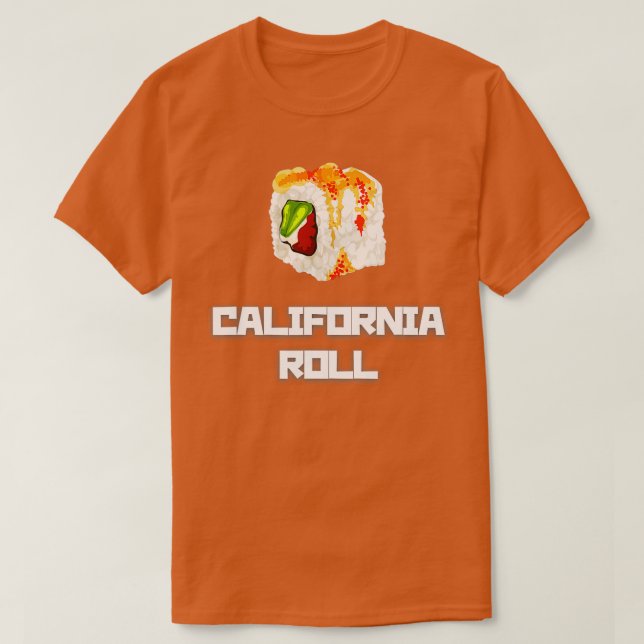 Camiseta Roll de California Sushi (Diseño del anverso)