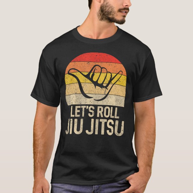 Camiseta Roll Jiu Jitsu Mano a la brasileña Bjj Funny Mart (Anverso)