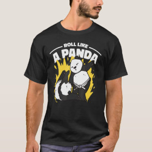 Camiseta Roll Like A Panda Bjj Grappling Jiu Jitsu Panda