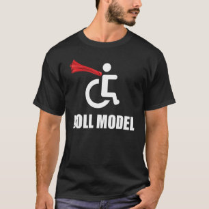 Camiseta Roll Model Hero Cape Funny Wheelchair Pun Gift