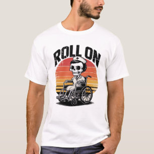Camiseta Roll On Skeleton Nurse � Humor Oscuro Vibraciones 