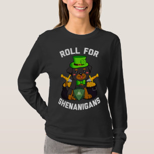 Camiseta Roll Para Shenanigans Rottweiler Dog D20 Rpg St Pa