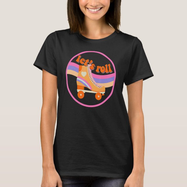 Camiseta Roll Roller Skater Retro 70s 80s Rol (Anverso)