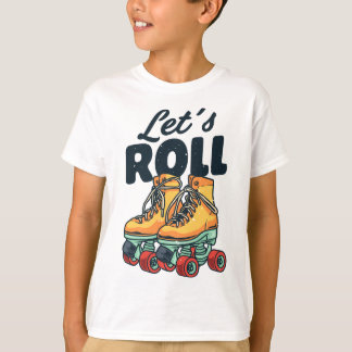 Camiseta Roll Roller Skater Skate Retro Vinta
