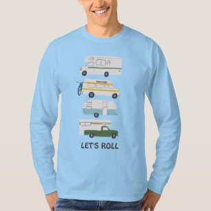 Camiseta ¡ROLL! RV Trailer de vanlife de Campervan