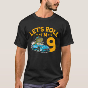 Camiseta Roll Tengo 9 Racer Novena Carreras de Cumpleaños.