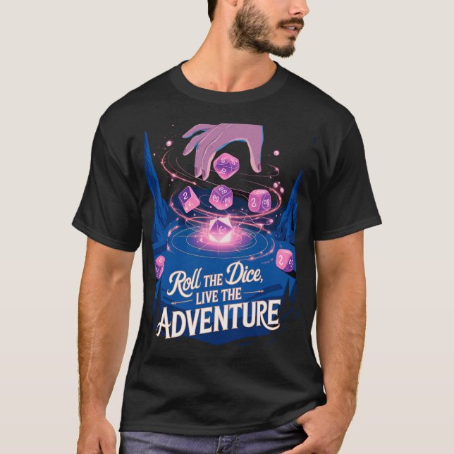 Camiseta Roll the dice, live the adventure - cave (Anverso)