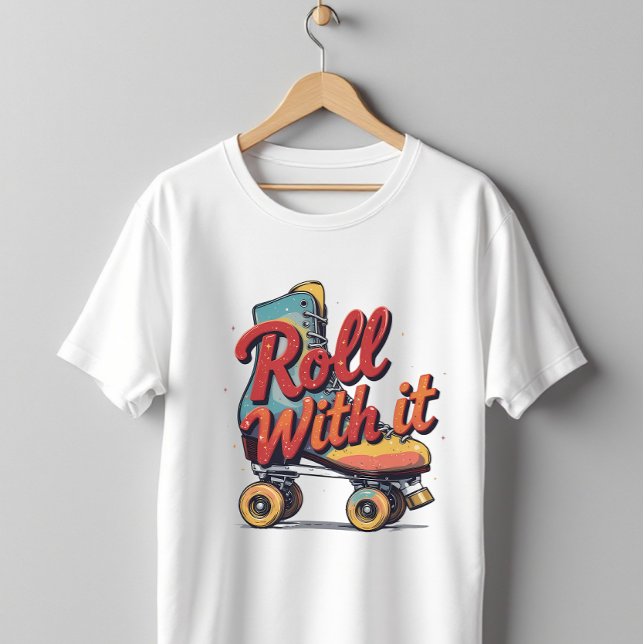 Camiseta Roll with It Retro 70s Roller Skate Graphic (Subido por el creador)