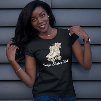 Camiseta Rollán Skates Vintage Floral Long Sleeve Retro T-S