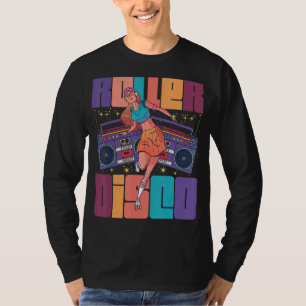 Camiseta Roller Chica Skate Radio Skater Skater Disco Retro