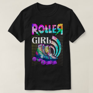 Camiseta Roller Chica Skater Skating Retro Disco de los año
