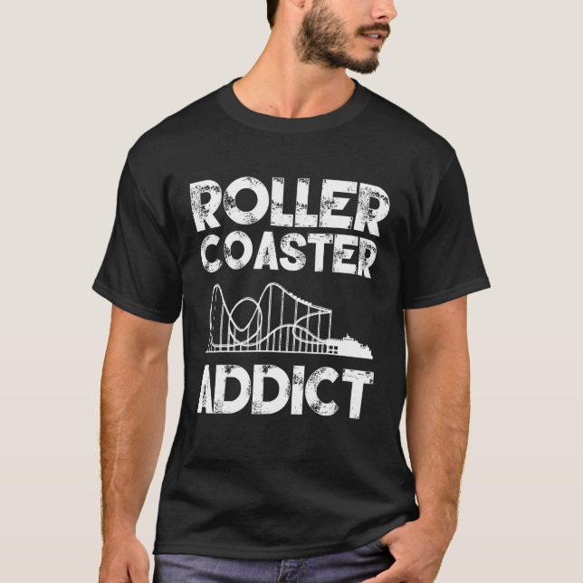 Camiseta Roller Coaster Addict Theme Park Roller Coaster (Anverso)