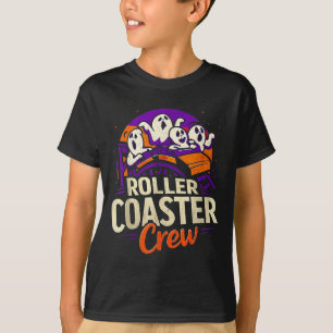 Camiseta Roller Coaster Boo Crew Funny Halloween Ghost Amus