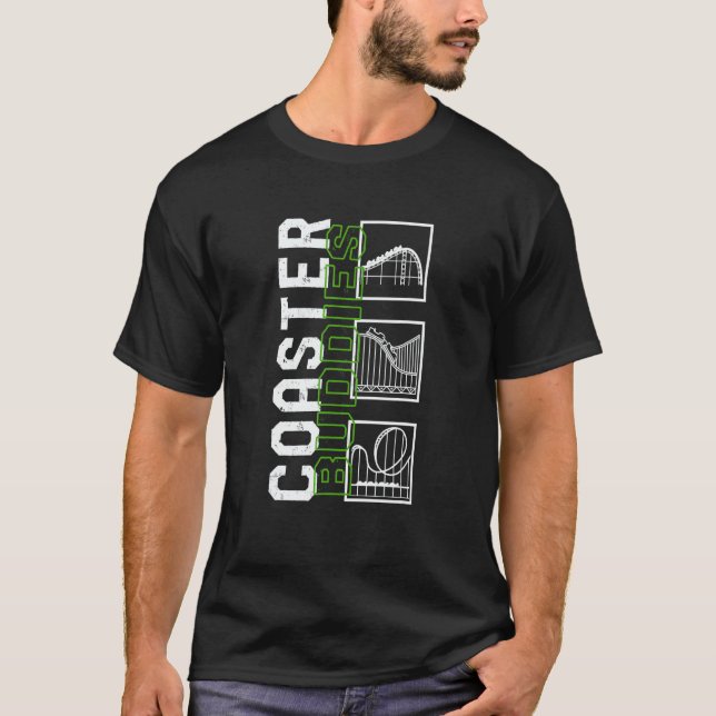 Camiseta Roller Coaster Buddies Rollercoaster  Amusement Th (Anverso)