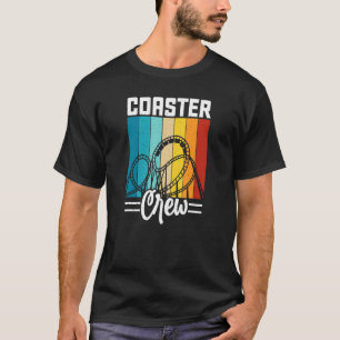 Camiseta Roller Coaster Crew Estilo Retro Parque Temático A