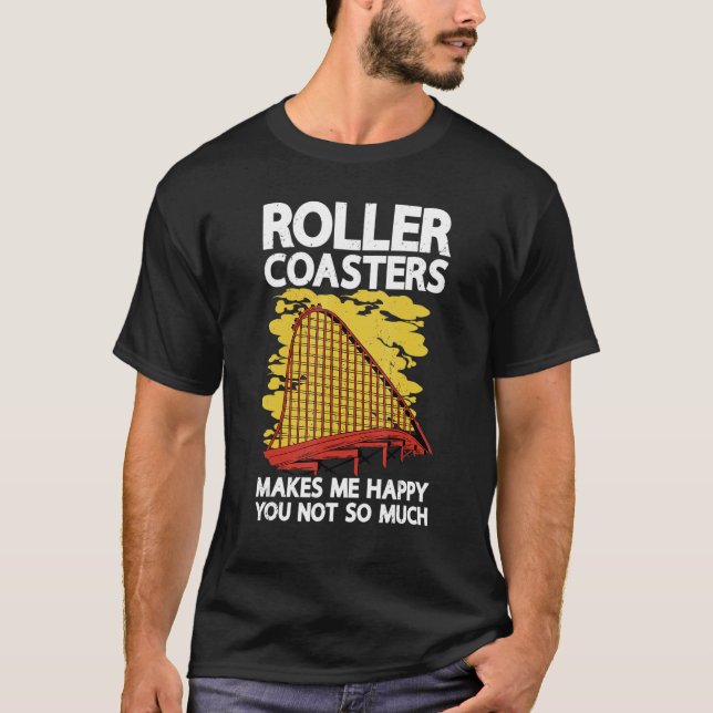 Camiseta Roller Coaster Divertido Park Carnival (Anverso)