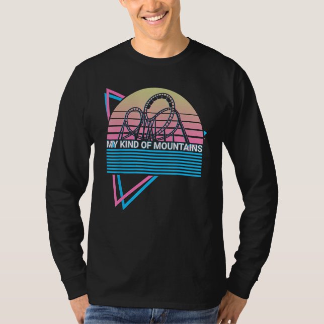 Camiseta Roller Coaster Rollercoaster Retro My Kind Of Moun (Anverso)