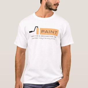 Camiseta Roller de pintura crema, anuncio de pintador y dec