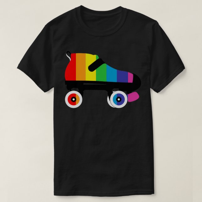 Camiseta Roller del orgullo arcoiris Derby Skopie Stripes (Diseño del anverso)
