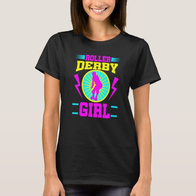 Camiseta Roller Derby Chica Roller Skate Jammer (Anverso)