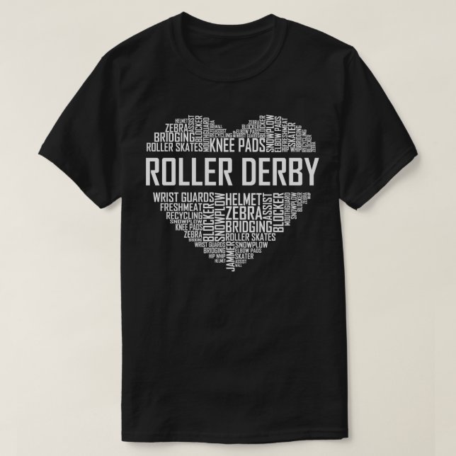 Camiseta Roller Derby Heart (Diseño del anverso)