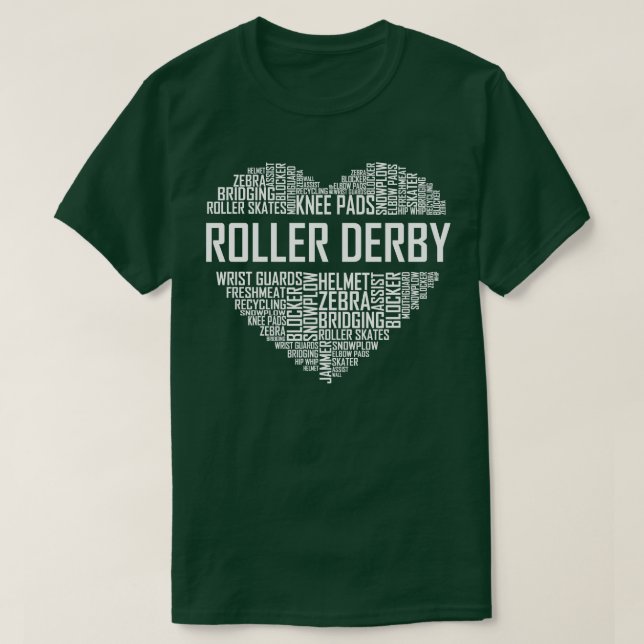 Camiseta Roller Derby Heart (Diseño del anverso)