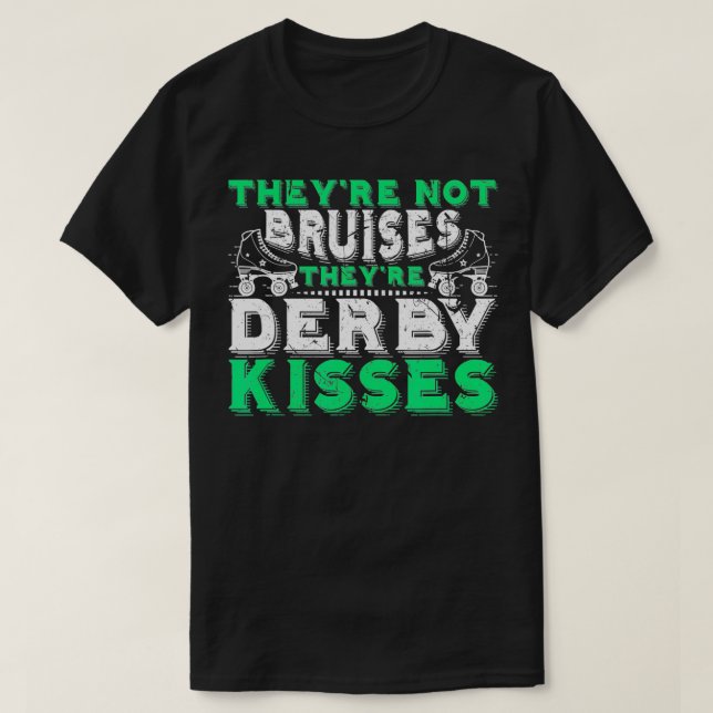 Camiseta Roller Derby Kiss, no magulladuras, equipo derby (Diseño del anverso)