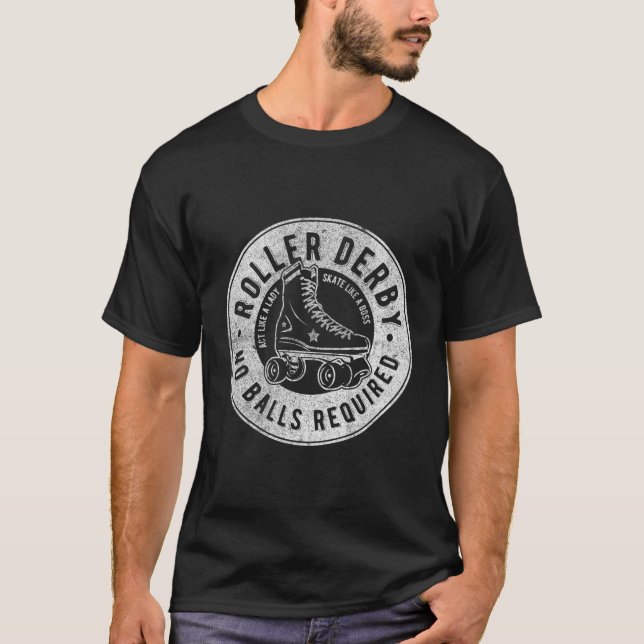 Camiseta Roller Derby No Se Necesitan Bolas (Anverso)